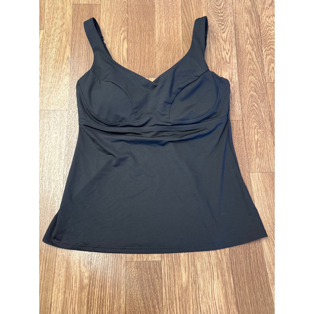 Athleta Black Underwire Tankini Top 34B/C Adjustable‎ Straps 657719-00